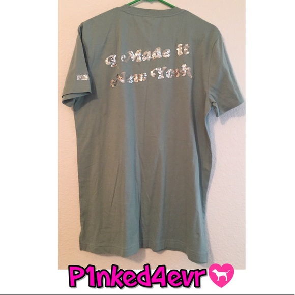 NWT VS PINK New York Bling “I Made it!” Tee XS/S - Picture 4 of 6